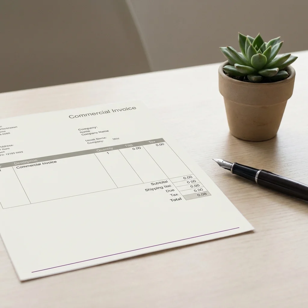 The invoice with no VAT on it — on purpose.
